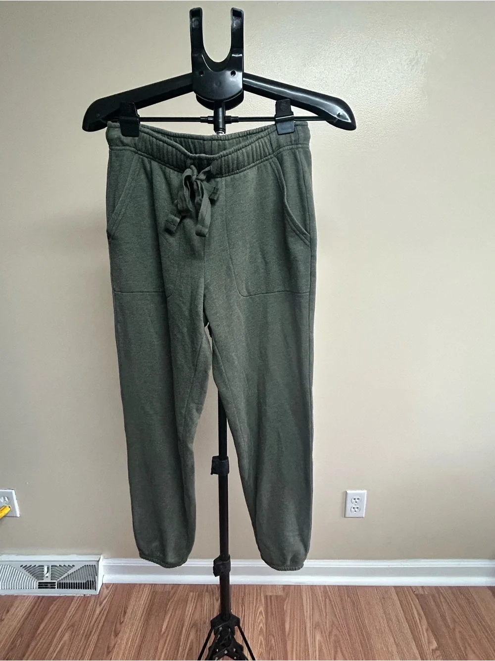 Aerie Olive Green Lounge Joggers Women's Size Small Drawstring Pocket Sweatpants - Picture 9 of 11